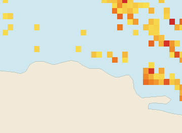 Satellite floating-algae map near Puerto Plata and Cabarete, Aug 2022 (opens full map image in a new tab)