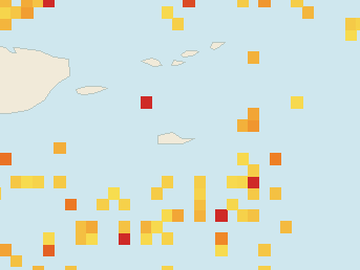 Satellite floating-algae map near St. Croix, Aug 2022 (opens full map image in a new tab)