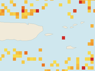 Satellite floating-algae map near Vieques, Aug 2022 (opens full map image in a new tab)