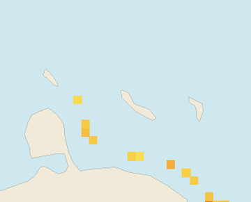 Satellite floating-algae map near Curacao West Coast, Sep 2022 (opens full map image in a new tab)