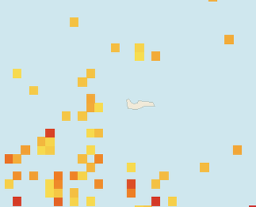 Satellite floating-algae map near Grand Cayman (Seven Mile Beach), Sep 2022 (opens full map image in a new tab)