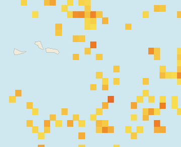 Satellite floating-algae map near Grand Turk, Sep 2022 (opens full map image in a new tab)