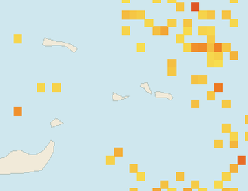 Satellite floating-algae map near Providenciales, Sep 2022 (opens full map image in a new tab)