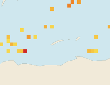 Satellite floating-algae map near Roatan, Sep 2022 (opens full map image in a new tab)