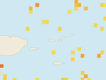 Satellite floating-algae map near St. Thomas, Sep 2022 (opens full map image in a new tab)