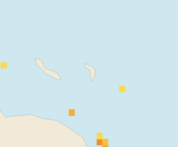 Satellite floating-algae map near Bonaire, Oct 2022 (opens full map image in a new tab)