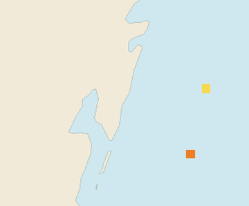 Satellite floating-algae map near Mahahual, Oct 2022 (opens full map image in a new tab)