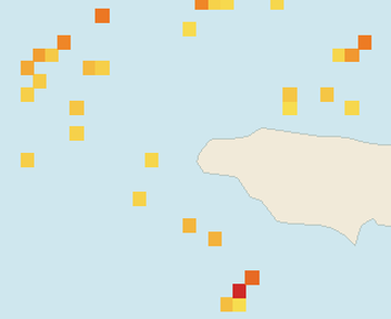 Satellite floating-algae map near Negril, Oct 2022 (opens full map image in a new tab)