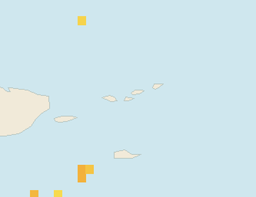 Satellite floating-algae map near St. John, Oct 2022 (opens full map image in a new tab)