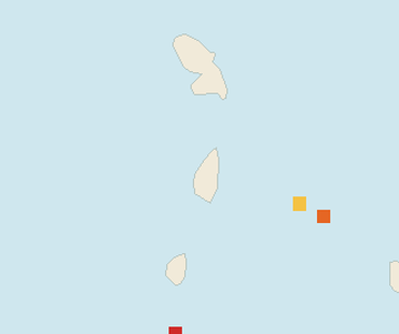 Satellite floating-algae map near Saint Lucia West Coast, Oct 2022 (opens full map image in a new tab)