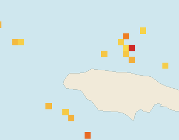 Satellite floating-algae map near Montego Bay, Nov 2022 (opens full map image in a new tab)