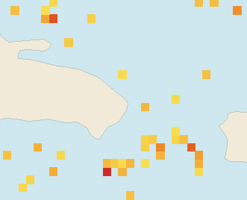 Satellite floating-algae map near Punta Cana and Bavaro, Nov 2022 (opens full map image in a new tab)
