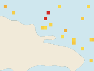 Satellite floating-algae map near Las Terrenas, Dec 2022 (opens full map image in a new tab)