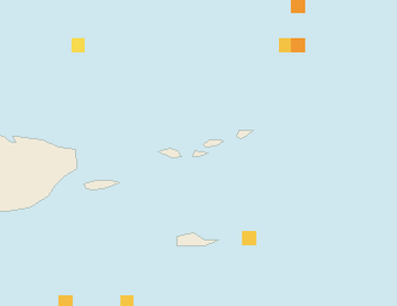 Satellite floating-algae map near St. John, Dec 2022 (opens full map image in a new tab)