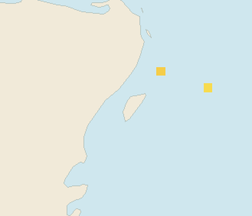 Satellite floating-algae map near Cozumel (west coast), Jan 2023 (opens full map image in a new tab)