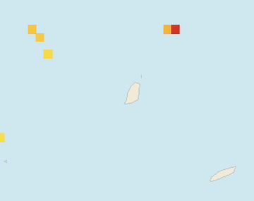 Satellite floating-algae map near Grand Anse, Jan 2023 (opens full map image in a new tab)