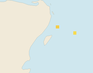 Satellite floating-algae map near Puerto Aventuras, Jan 2023 (opens full map image in a new tab)
