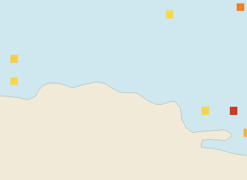 Satellite floating-algae map near Puerto Plata and Cabarete, Jan 2023 (opens full map image in a new tab)