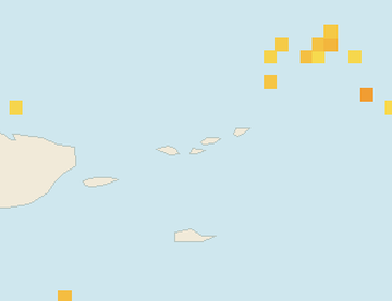 Satellite floating-algae map near St. John, Jan 2023 (opens full map image in a new tab)
