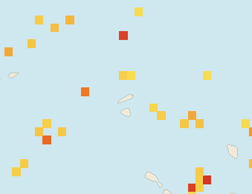Satellite floating-algae map near Anguilla, Feb 2023 (opens full map image in a new tab)