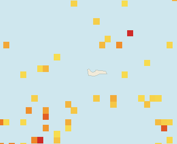 Satellite floating-algae map near Grand Cayman (Seven Mile Beach), Feb 2023 (opens full map image in a new tab)
