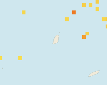Satellite floating-algae map near Grand Anse, Feb 2023 (opens full map image in a new tab)