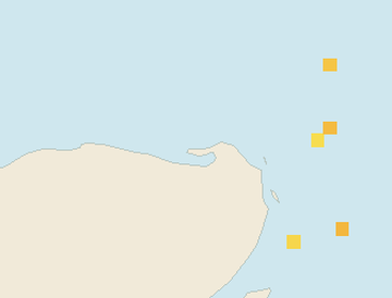 Satellite floating-algae map near Isla Holbox, Feb 2023 (opens full map image in a new tab)