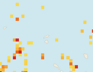 Satellite floating-algae map near Anguilla, Mar 2023 (opens full map image in a new tab)