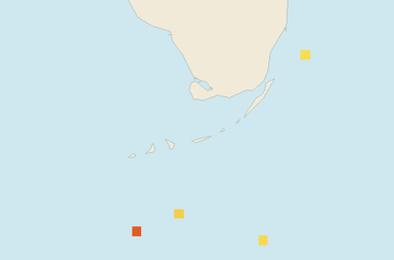 Satellite floating-algae map near Florida Keys, Mar 2023 (opens full map image in a new tab)