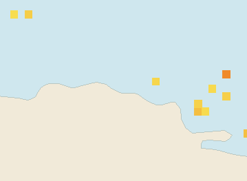Satellite floating-algae map near Puerto Plata and Cabarete, Mar 2023 (opens full map image in a new tab)