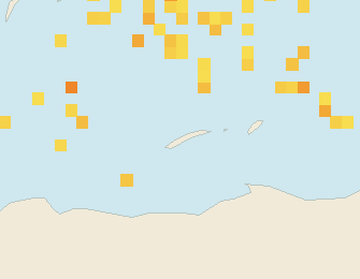 Satellite floating-algae map near Roatan, Mar 2023 (opens full map image in a new tab)
