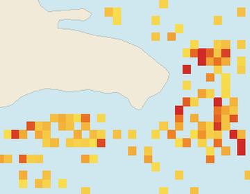Satellite floating-algae map near Bayahibe, Apr 2023 (opens full map image in a new tab)