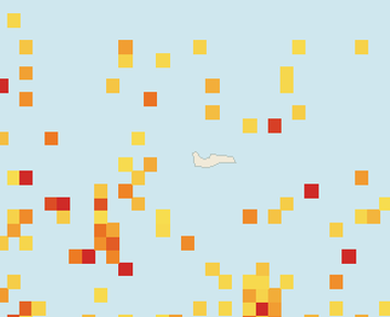 Satellite floating-algae map near Grand Cayman (Seven Mile Beach), Apr 2023 (opens full map image in a new tab)