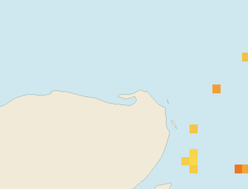 Satellite floating-algae map near Isla Holbox, Apr 2023 (opens full map image in a new tab)