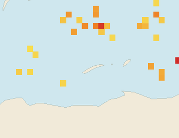 Satellite floating-algae map near Roatan, Apr 2023 (opens full map image in a new tab)