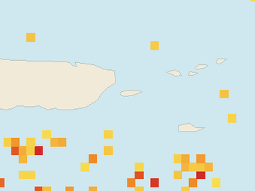 Satellite floating-algae map near Vieques, Apr 2023 (opens full map image in a new tab)