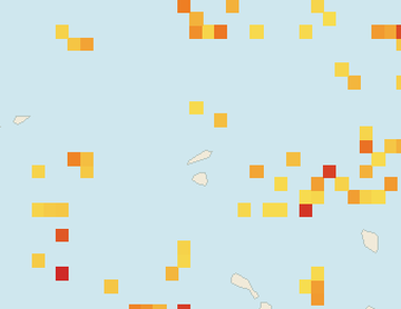 Satellite floating-algae map near Anguilla, May 2023 (opens full map image in a new tab)