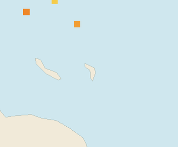 Satellite floating-algae map near Bonaire, May 2023 (opens full map image in a new tab)