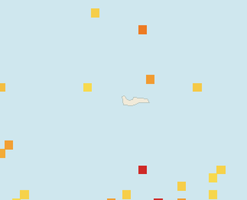 Satellite floating-algae map near Grand Cayman (Seven Mile Beach), May 2023 (opens full map image in a new tab)