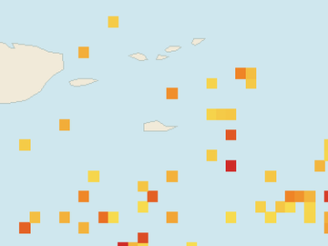 Satellite floating-algae map near St. Croix, May 2023 (opens full map image in a new tab)
