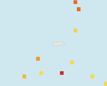 Satellite floating-algae map near Grand Cayman (Seven Mile Beach), Jun 2023 (opens full map image in a new tab)