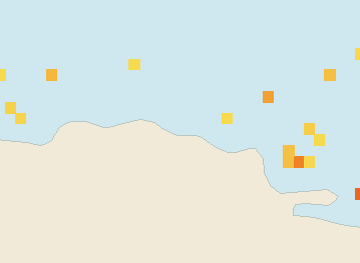 Satellite floating-algae map near Puerto Plata and Cabarete, Jun 2023 (opens full map image in a new tab)