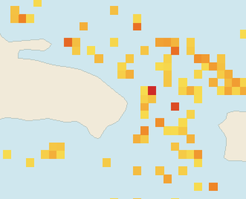 Satellite floating-algae map near Punta Cana and Bavaro, Jun 2023 (opens full map image in a new tab)