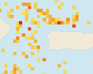 Satellite floating-algae map near Rincon, Jun 2023 (opens full map image in a new tab)