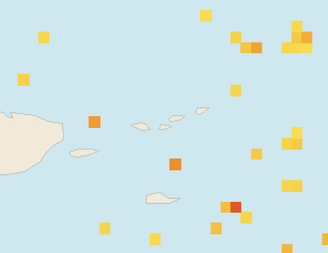 Satellite floating-algae map near St. John, Jun 2023 (opens full map image in a new tab)