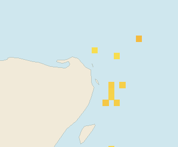 Satellite floating-algae map near Costa Mujeres, Jul 2023 (opens full map image in a new tab)