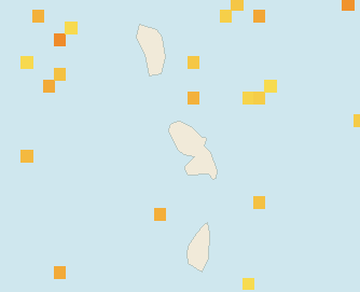Satellite floating-algae map near Martinique West Coast, Jul 2023 (opens full map image in a new tab)