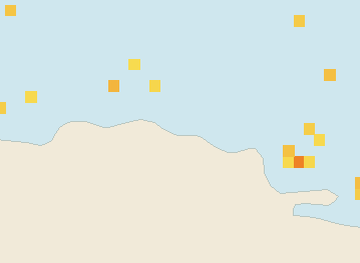 Satellite floating-algae map near Puerto Plata and Cabarete, Jul 2023 (opens full map image in a new tab)