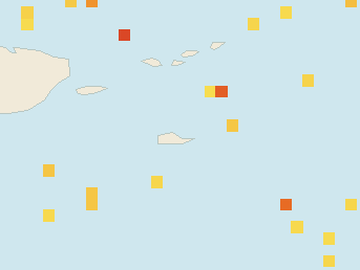 Satellite floating-algae map near St. Croix, Jul 2023 (opens full map image in a new tab)