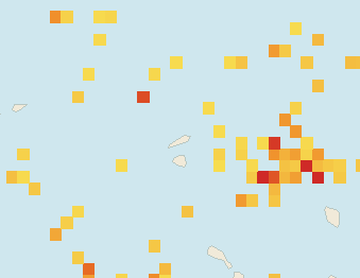 Satellite floating-algae map near Anguilla, Aug 2023 (opens full map image in a new tab)